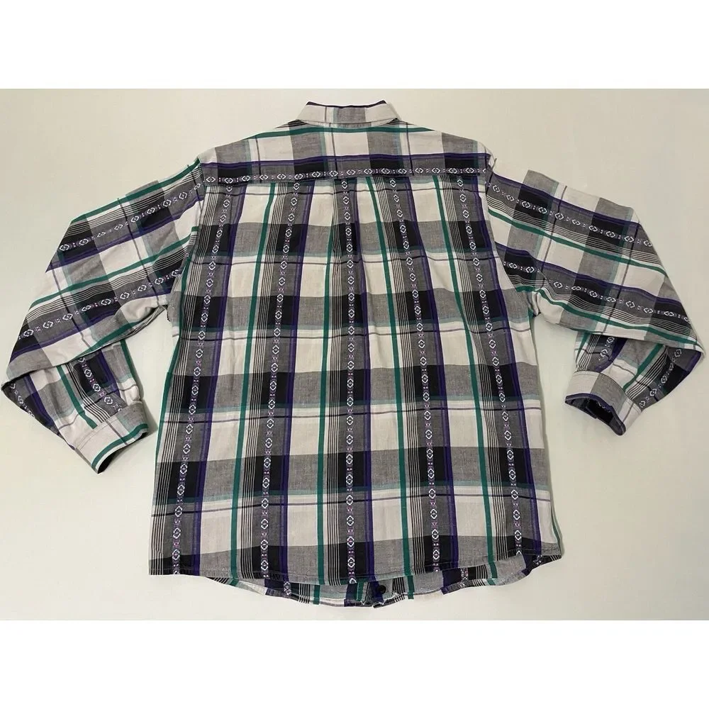 The North Face Button Up Shirt Vintage 90's‎ Aztec Mens Size M-L